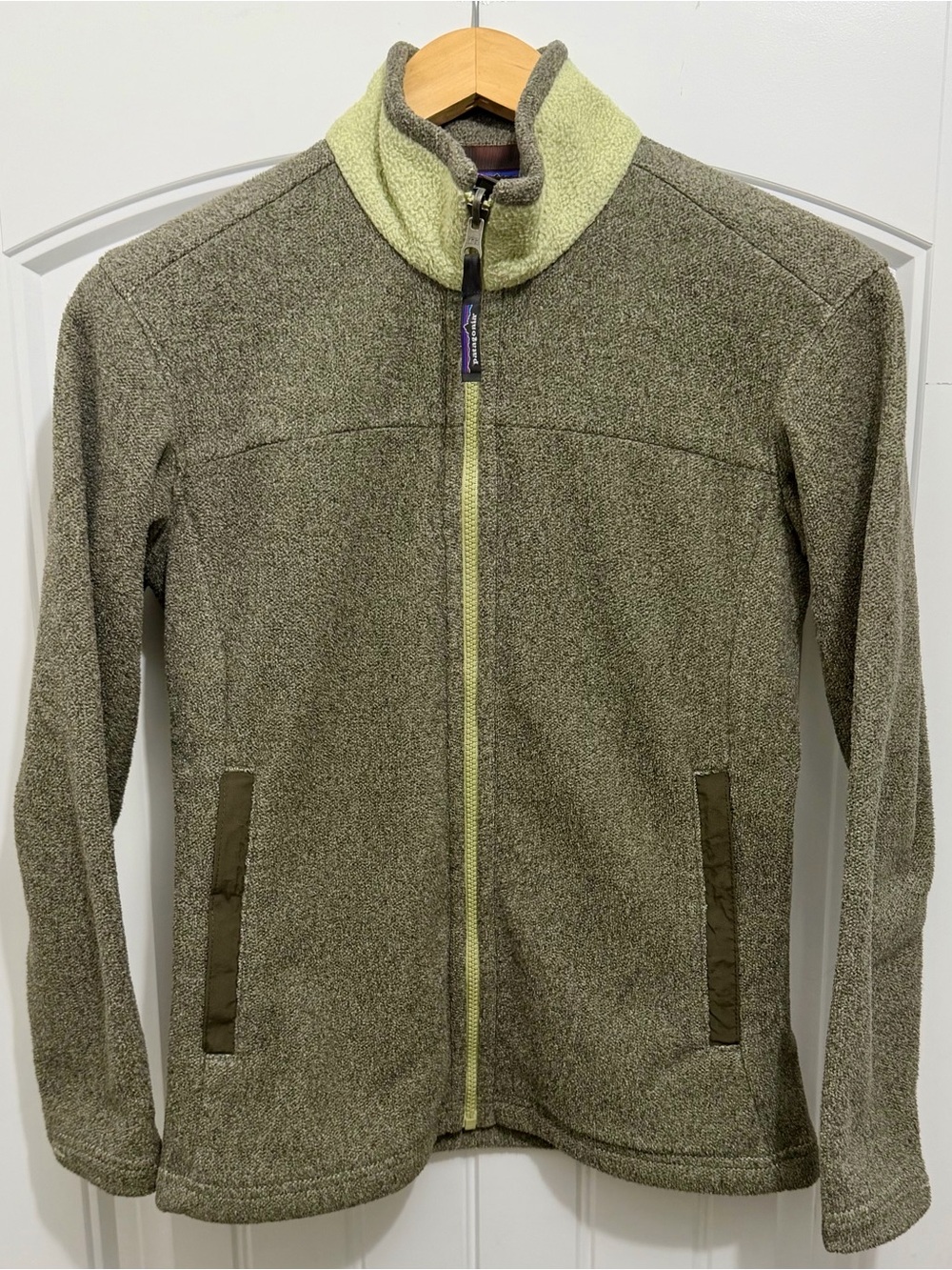 Patagonia Synchilla Full Zip Fleece Women’s X-Small Green Made In USA Vintage